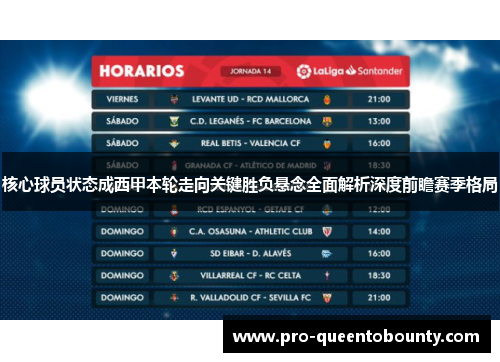 核心球员状态成西甲本轮走向关键胜负悬念全面解析深度前瞻赛季格局