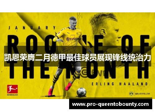 凯恩荣膺二月德甲最佳球员展现锋线统治力